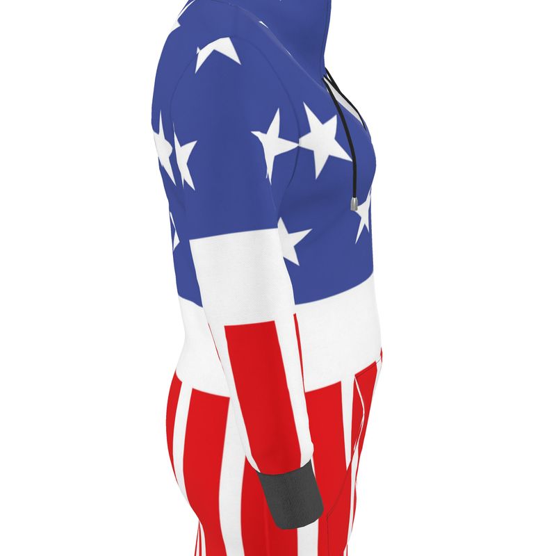 Hoodie Dress USA flag, Festival Hoodie 4th of July