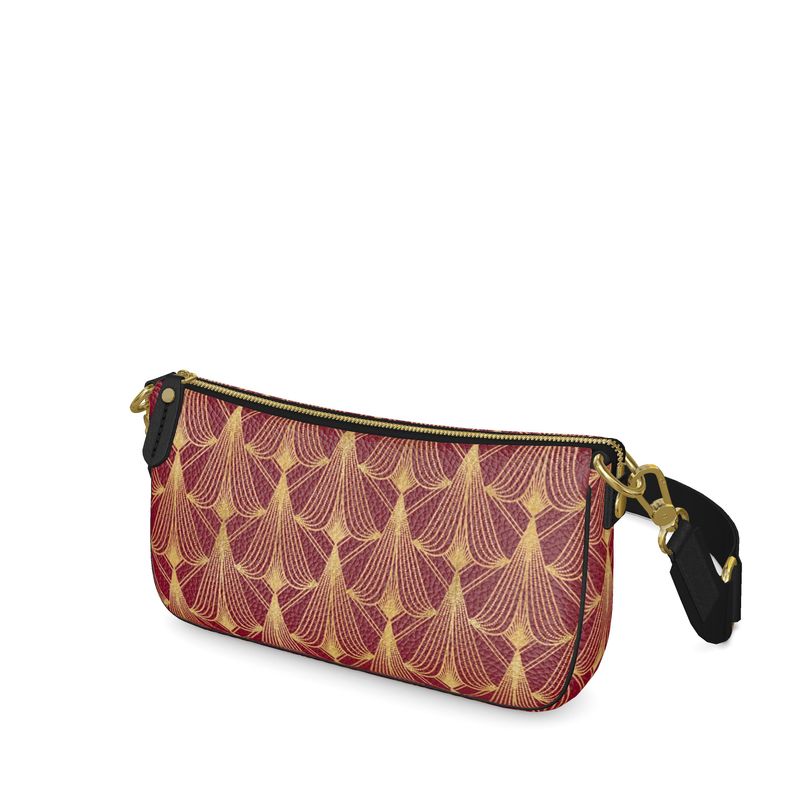 Nappa Leather Art Deco Print Sling Bag