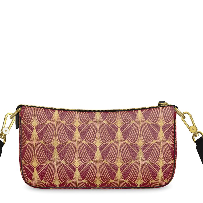 Nappa Leather Art Deco Print Sling Bag