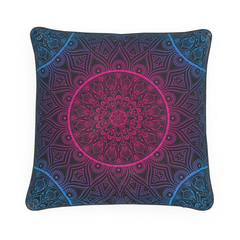 Luxuskissen im Retro-Mandala-Stil mit herzförmigem Reißverschluss 