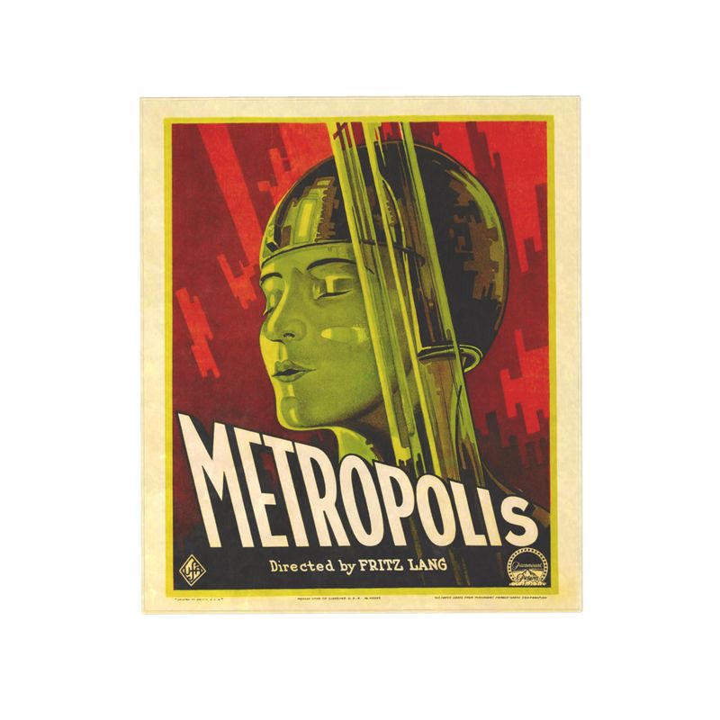 Classic Art Deco Sci Fi &quot;Metropolis&quot; Velvet Shimmer Rug