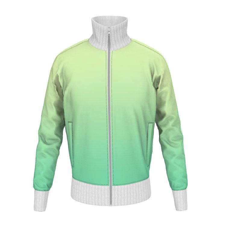 Green and lemon Mens Tracksuit Jacket