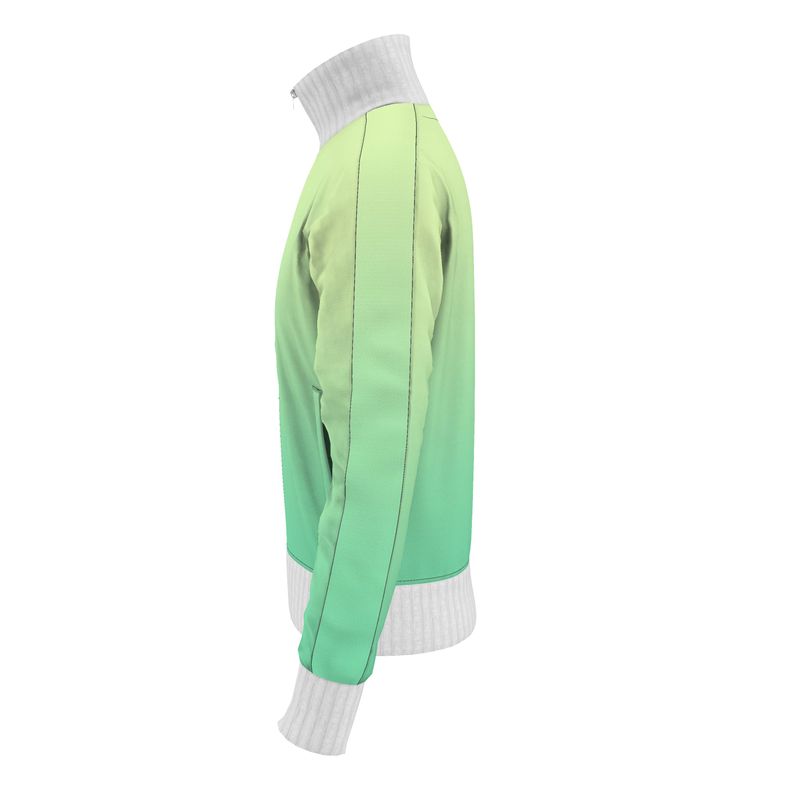 Green and lemon Mens Tracksuit Jacket