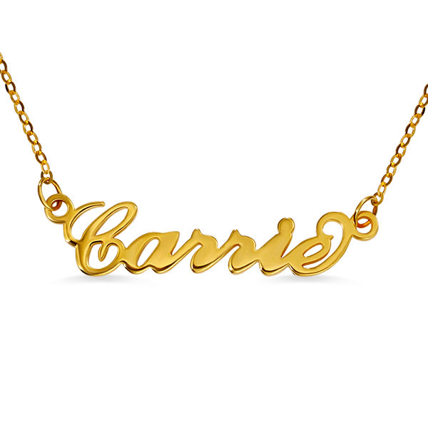Personalized Name Necklace Solid Gold 10K/14k/18K