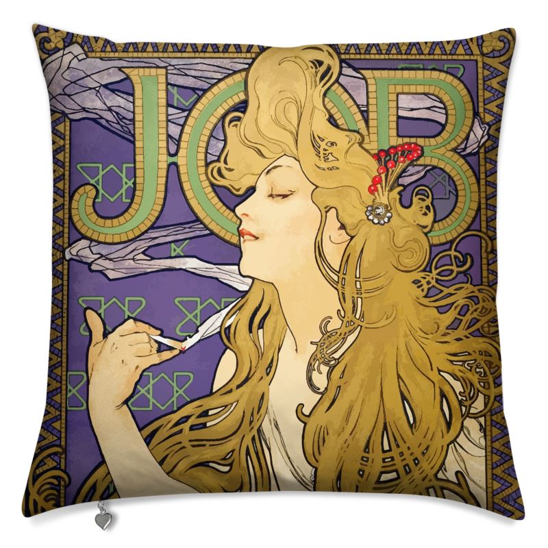 Velvet Cushion Cover Alphonse Mucha Art Nouveau