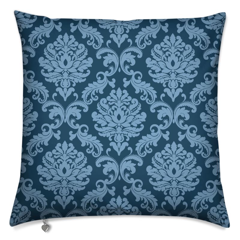 Blue Damask Cushion Cover
