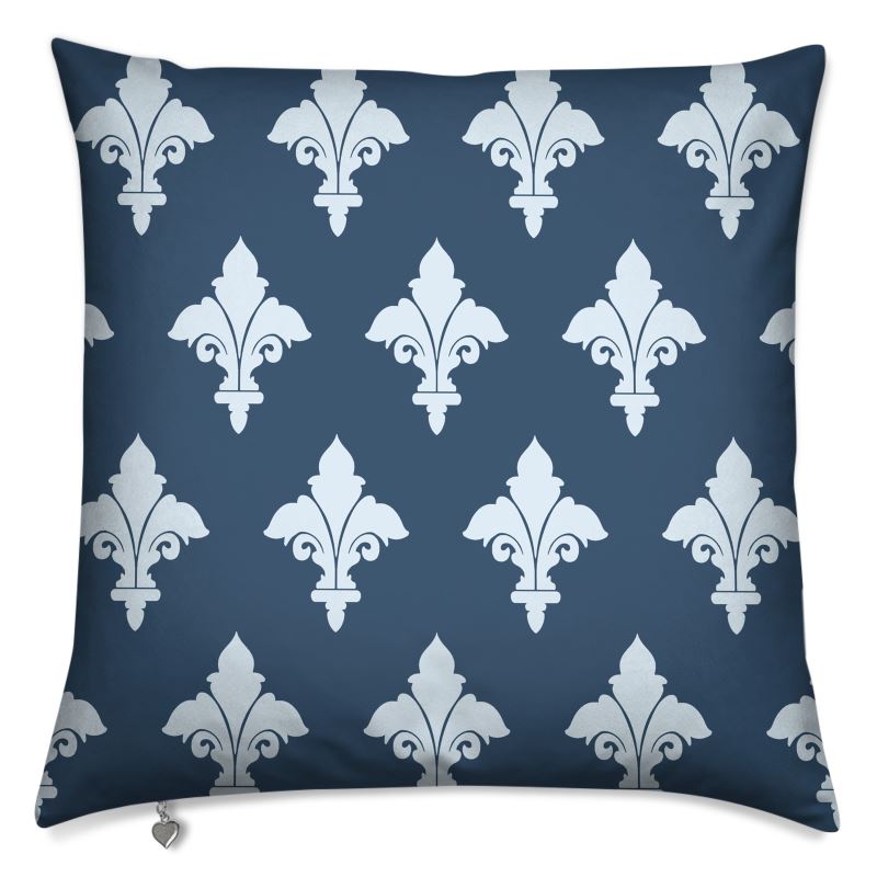 Cushion Cover Blue Art Deco - Hand Made in London