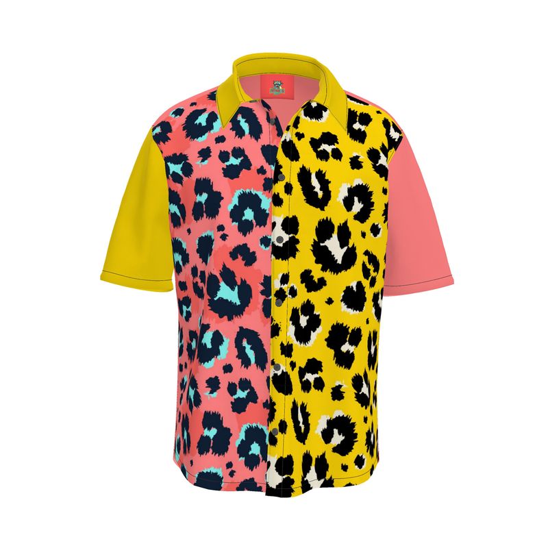 Short Sleeve Shirt Retro Animal Print