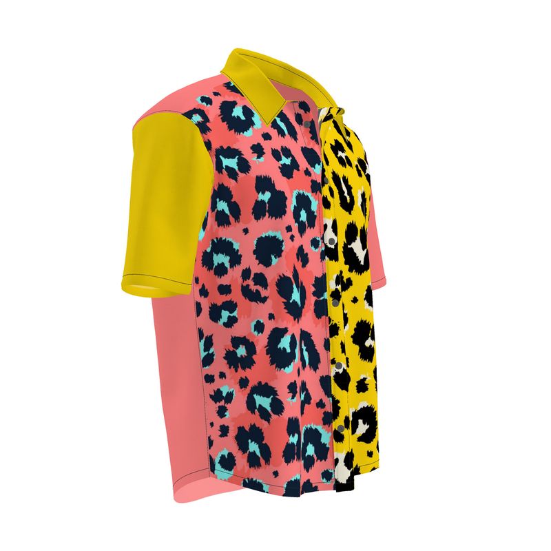 Short Sleeve Shirt Retro Animal Print