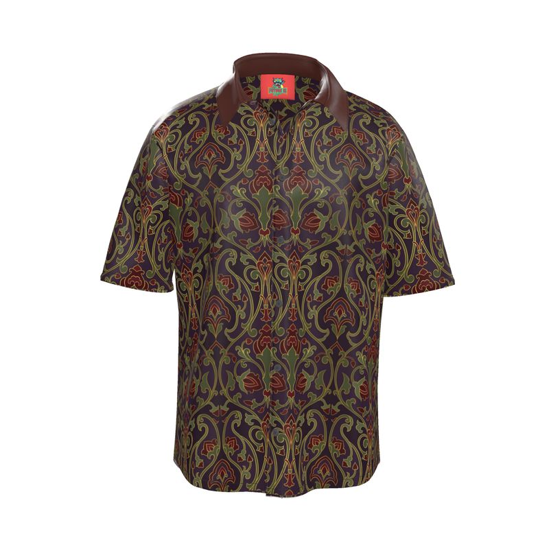 Short Sleeve Shirt Art Nouveau, Linen, Silk, Pima Cotton,