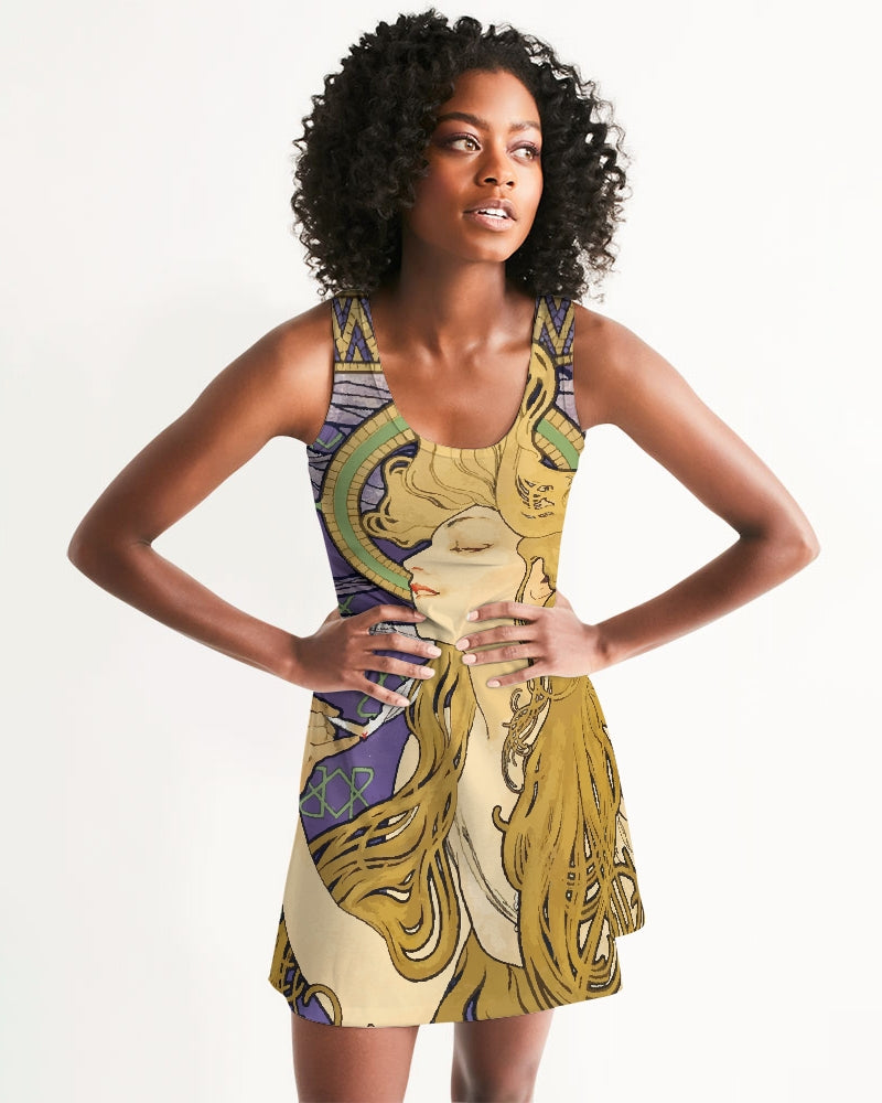 Alphonse Mucha Art Nouveau Women&#39;s Racerback Dress