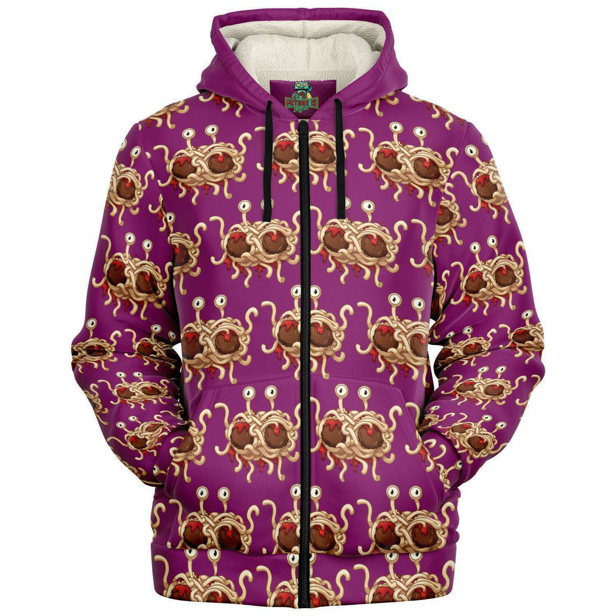 Flying Spaghetti Monster Purple Hoodie
