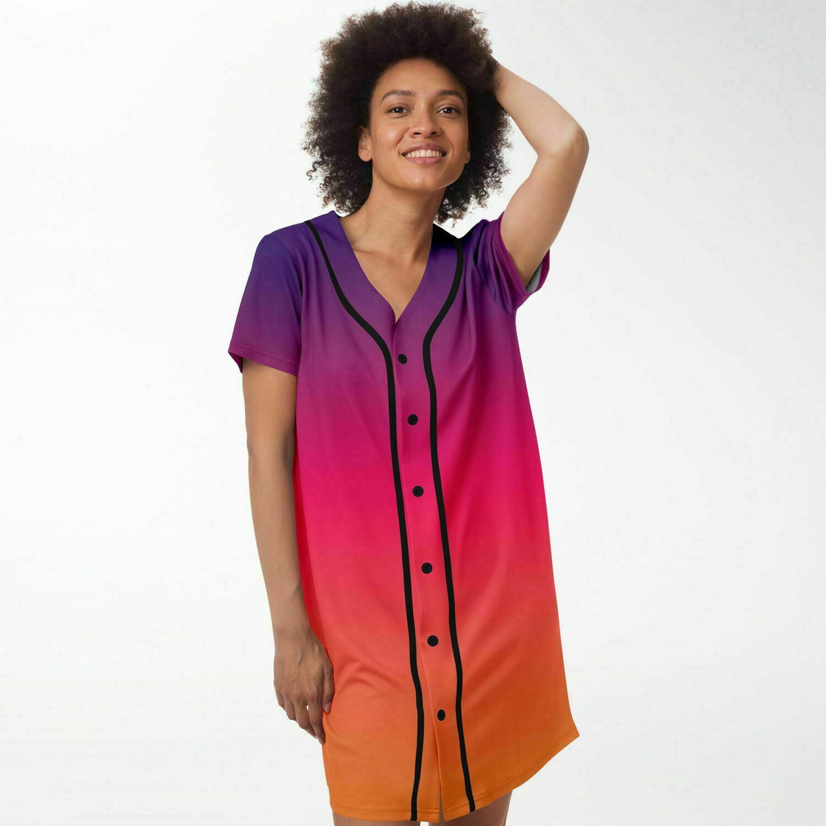Baseball Jersey Dress - Midnight sunset