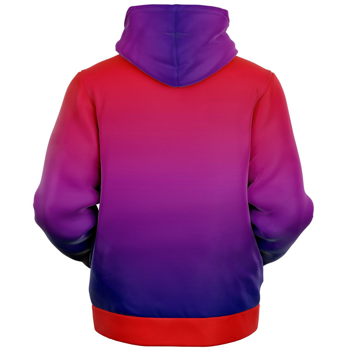 Purple and Scarlet Ombre Microfleece Zip Hoodie - Handcrafted Comfort