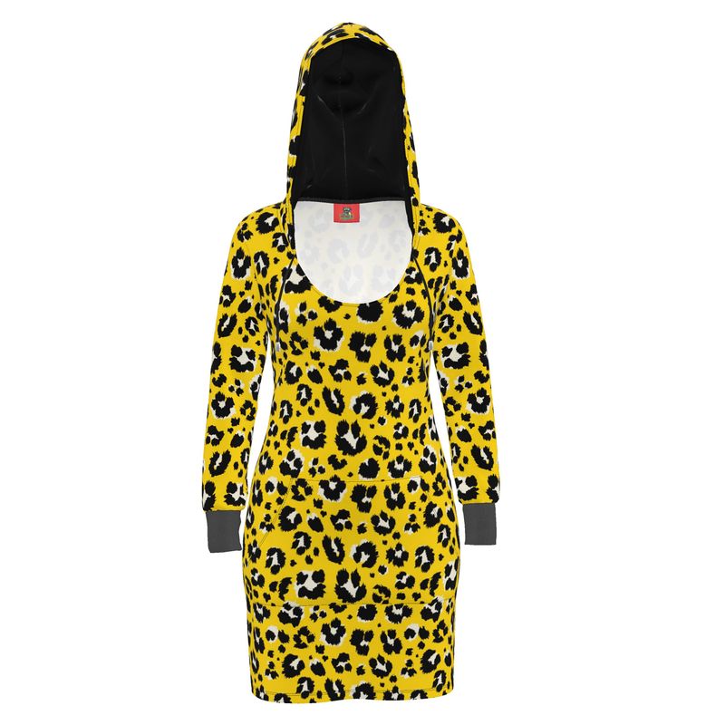 Hoodie Dress Leopard Print