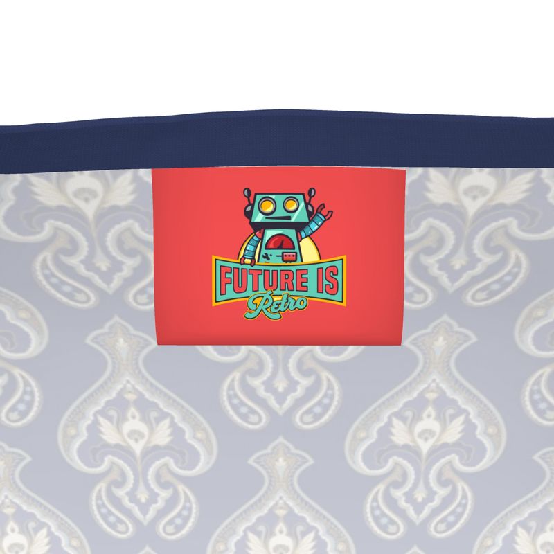 Luxury Tee Shirt blue art deco, Pima Cotton,