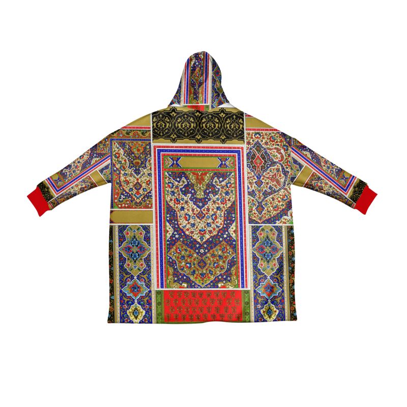 Art Nouveau Luxurious Hooded Blanket with Persian Design