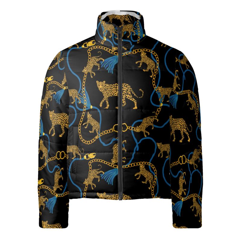 Art Deco Eco Puffer Jacket Filled with Recycled Plastic Bottles