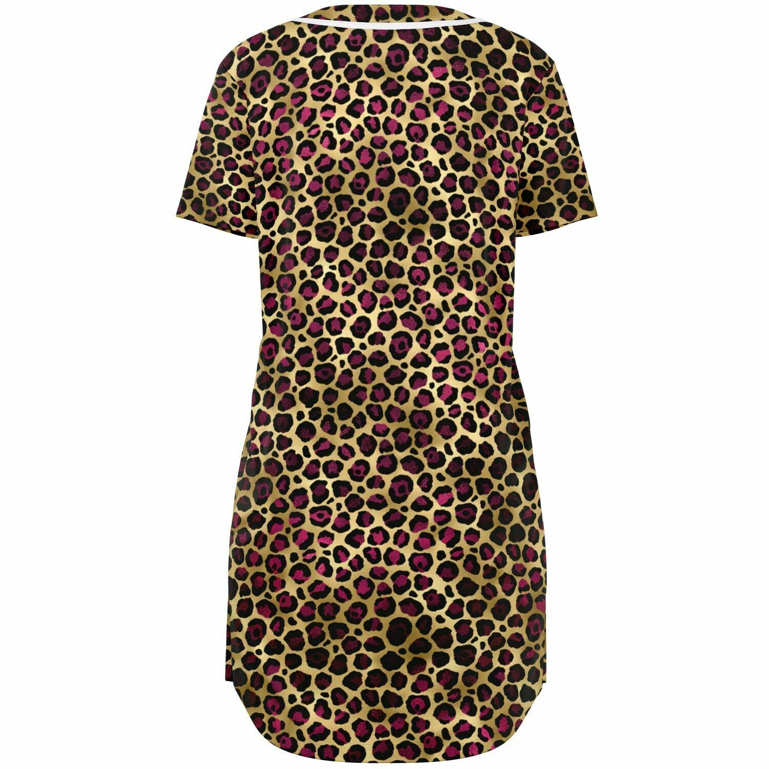 Leopard Print Baseball Jersey Dress - AOP - Future Is Retro Leopard Print Baseball Jersey Dress - AOP - Future Is Retro