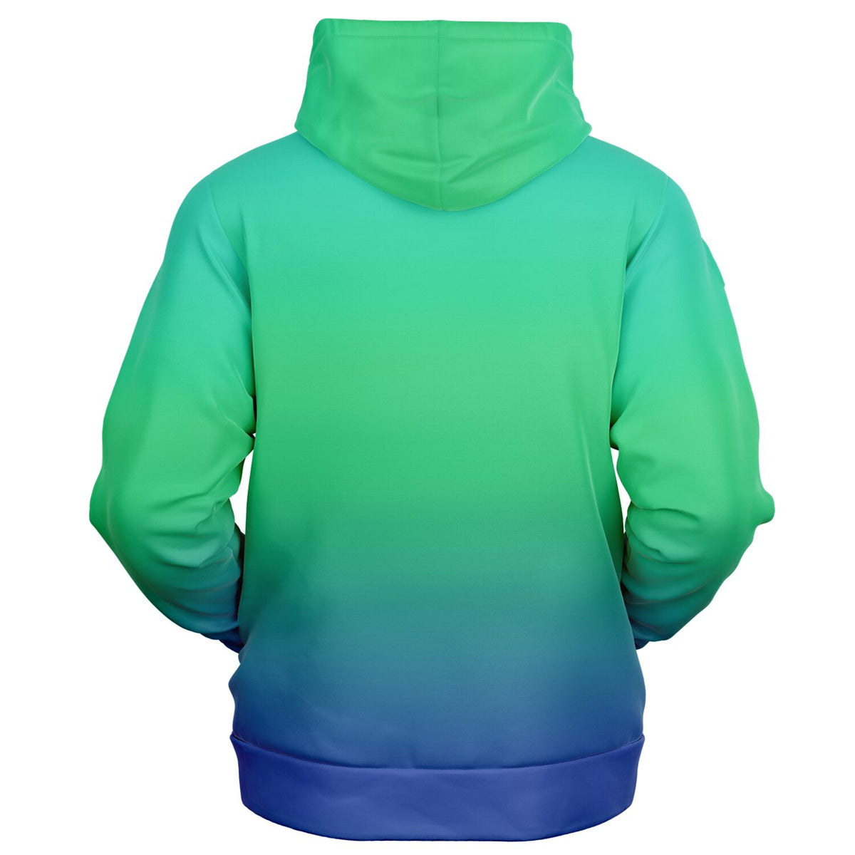 Athletic Zip-Up Hoodie - Blue Green Fade