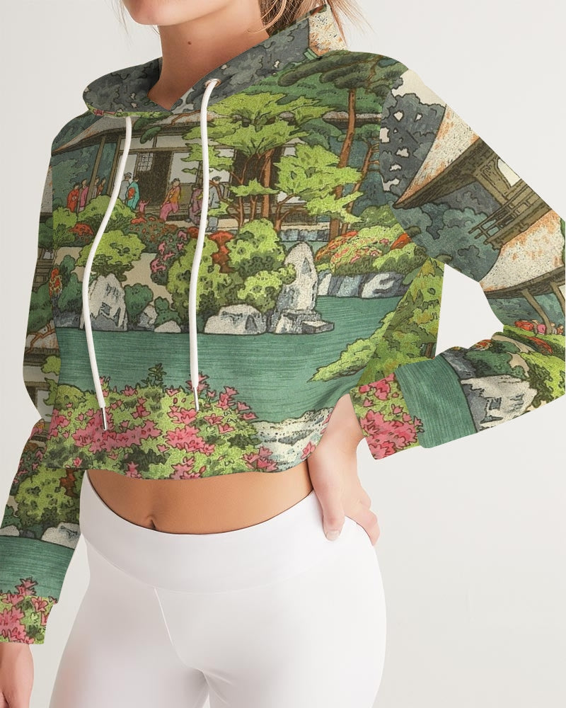 Art Print Cropped Hoodie Ukiyo-e vintage art