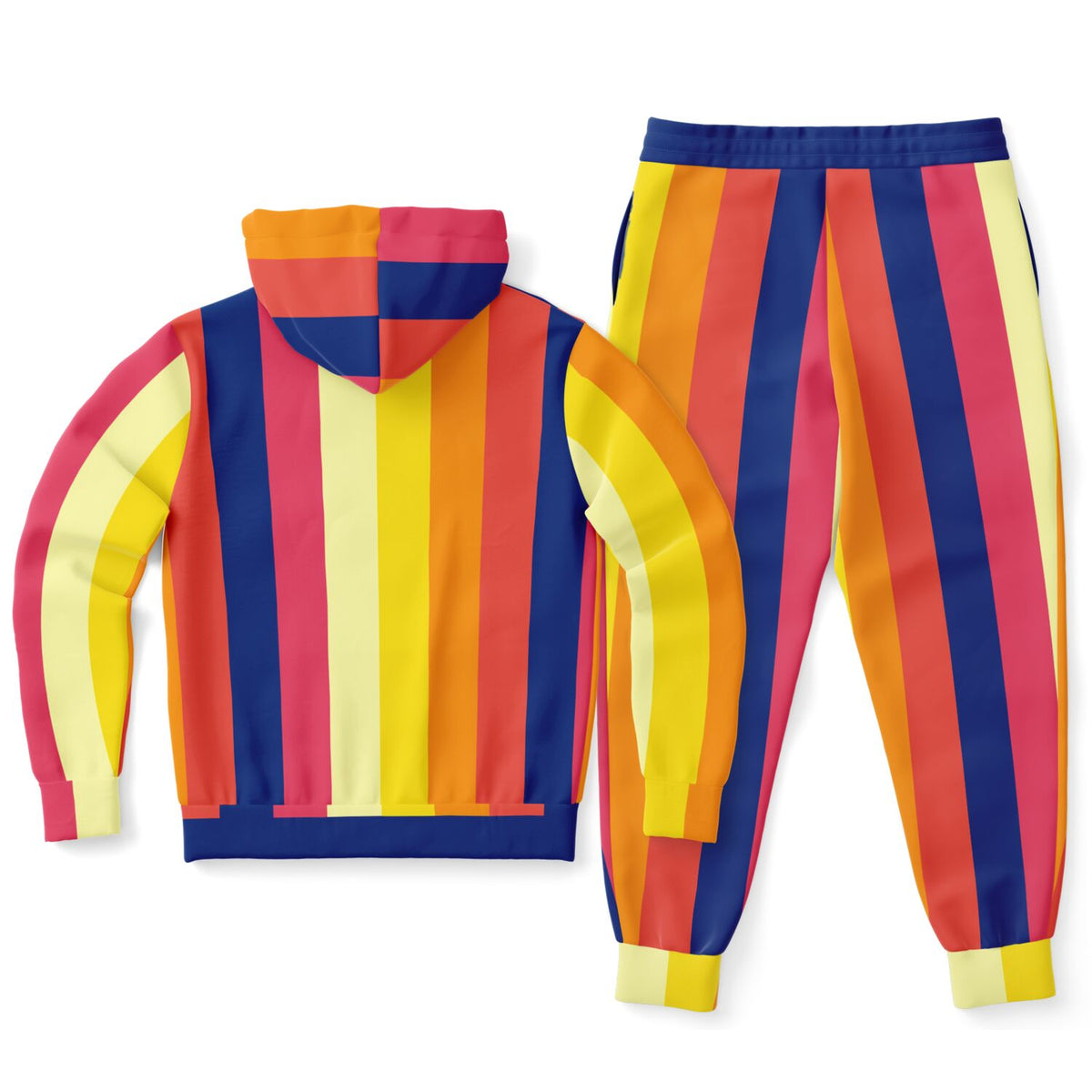 Trainingsanzug mit Kapuzenpullover und Jogginghose mit Retro-Streifen 