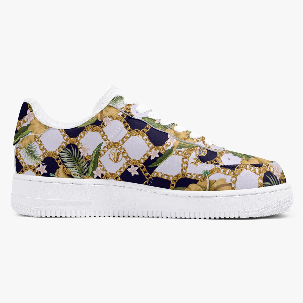Retro Vegan Leather Low-Top Sneakers, Vintage Baroque Print, Y2K 90&#39;s Aesthetic Footwear, Exceptional Comfort and Durability