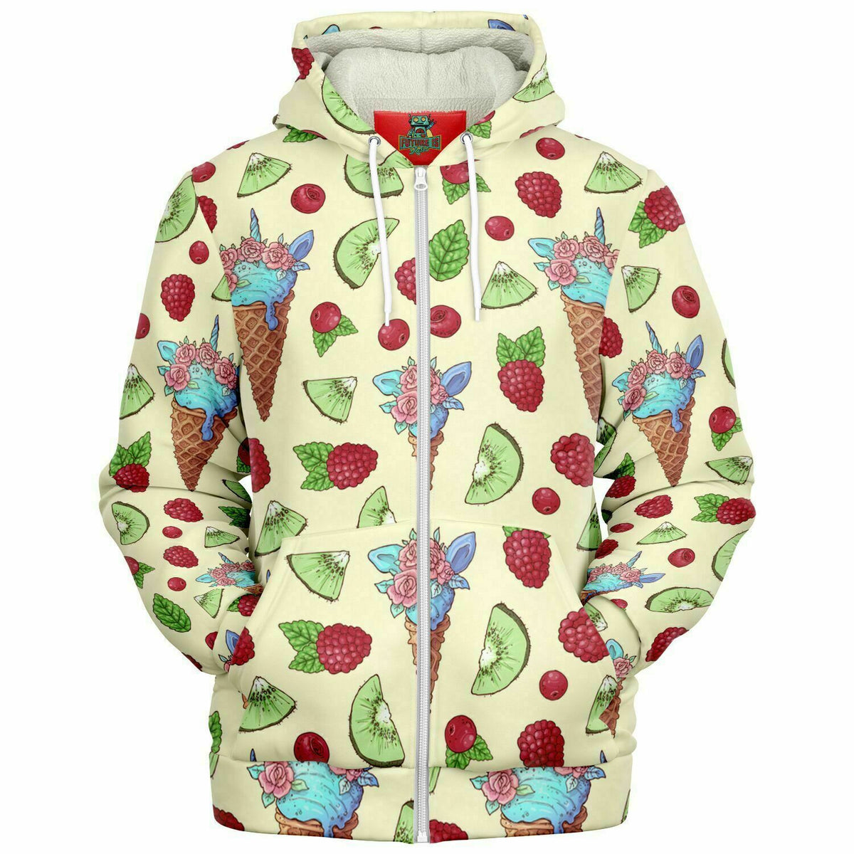 Microfleece Zip hoodie - Ice-cream Hoodie
