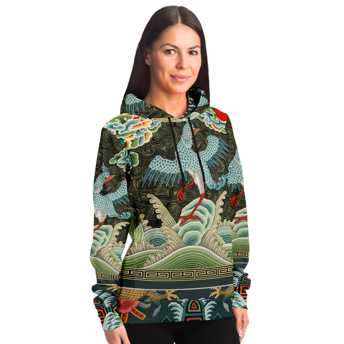 Chinese Crane Unisex Hoodie (Artistic Collection)