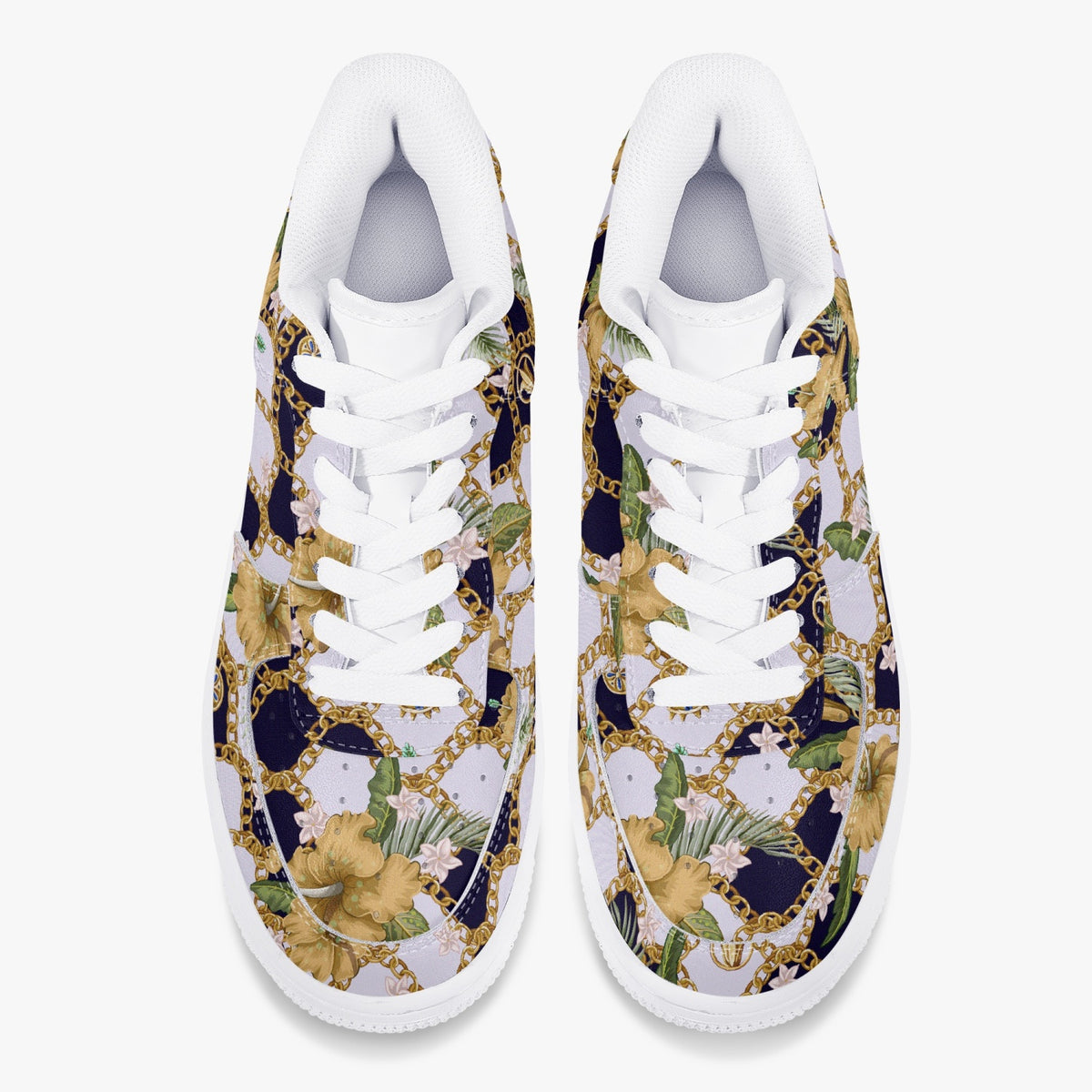 Retro Vegan Leather Low-Top Sneakers, Vintage Baroque Print, Y2K 90&#39;s Aesthetic Footwear, Exceptional Comfort and Durability