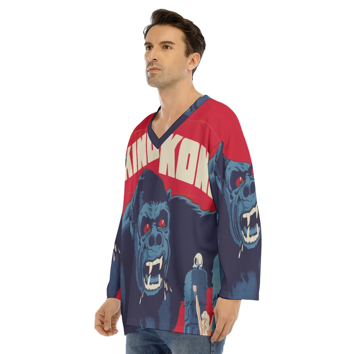 King Kong V-neck Ice Hockey Jersey