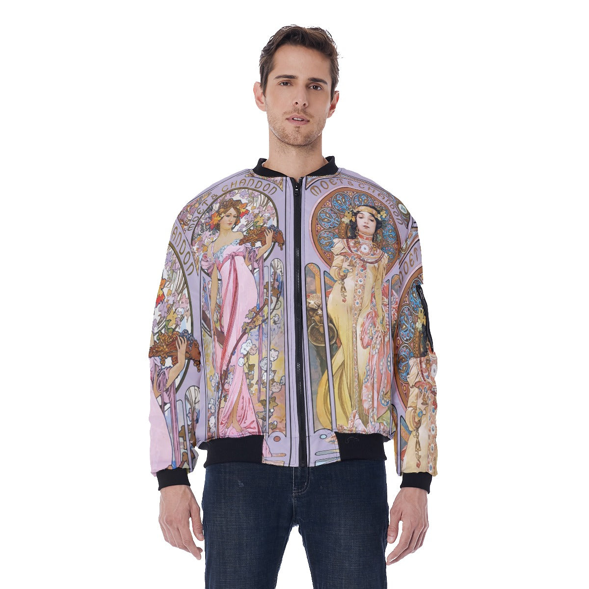 Alphonse Mucha Unisex Bomber Jacket