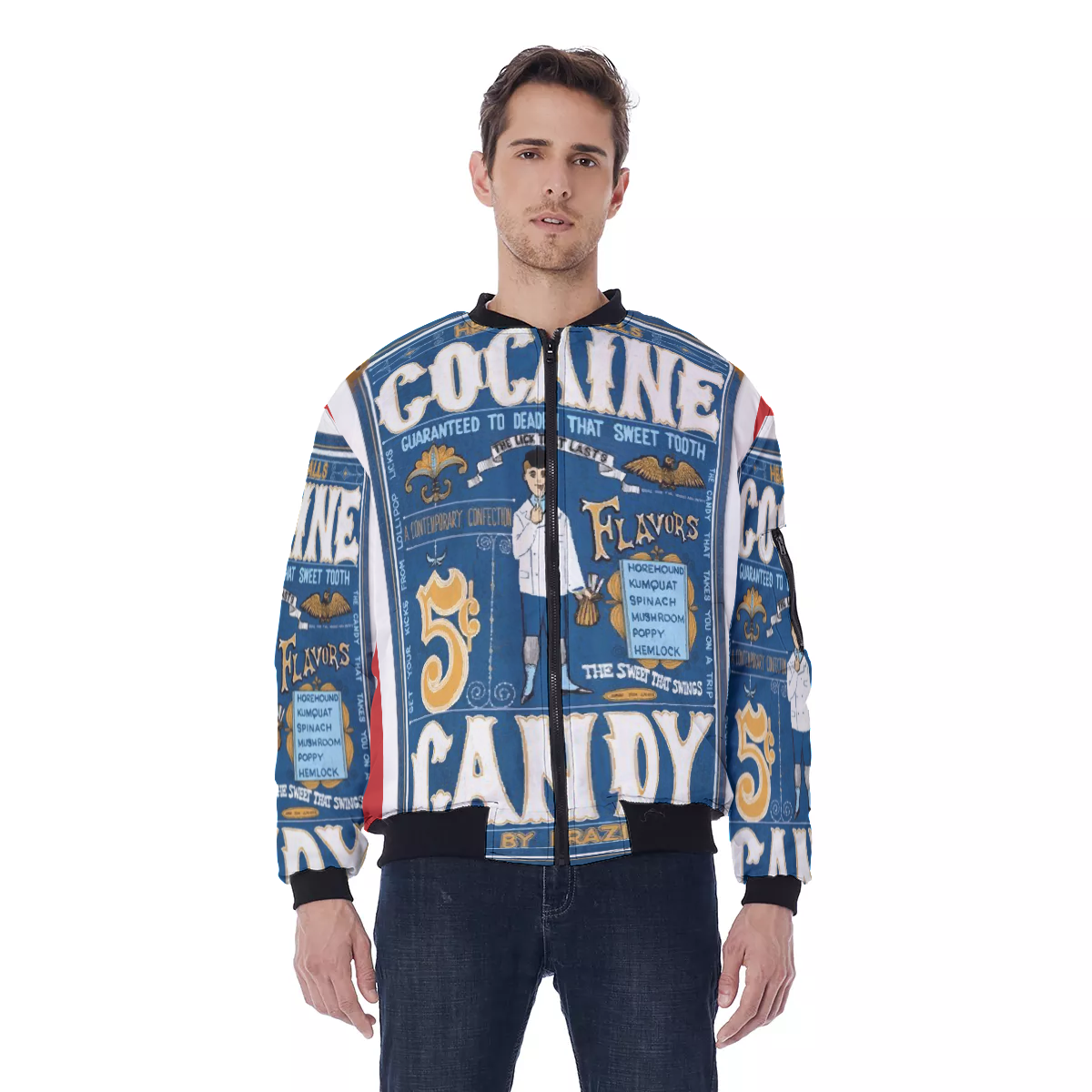 Vintage Cocaine Ad Bomber Jacket