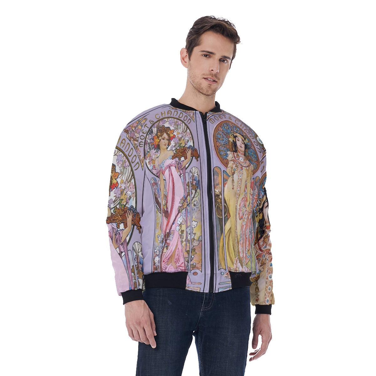 Alphonse Mucha Unisex Bomber Jacket