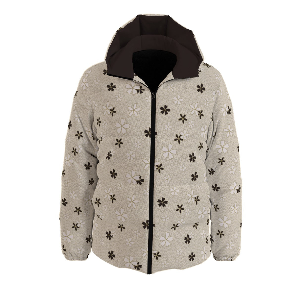 Ethical Duck Down Puffer Jacket in Japanese Snowflake