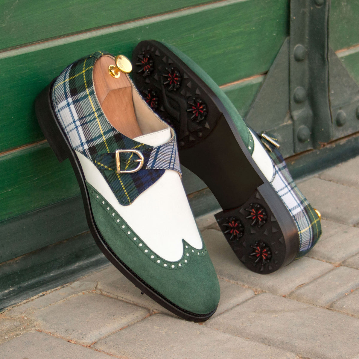 tartan golf shoes