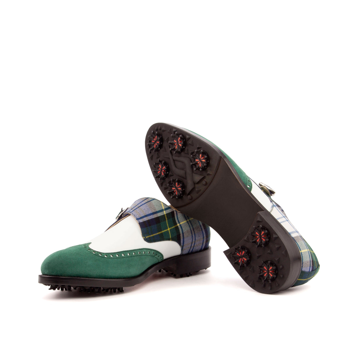 Green tartan Golf Shoes Cleats