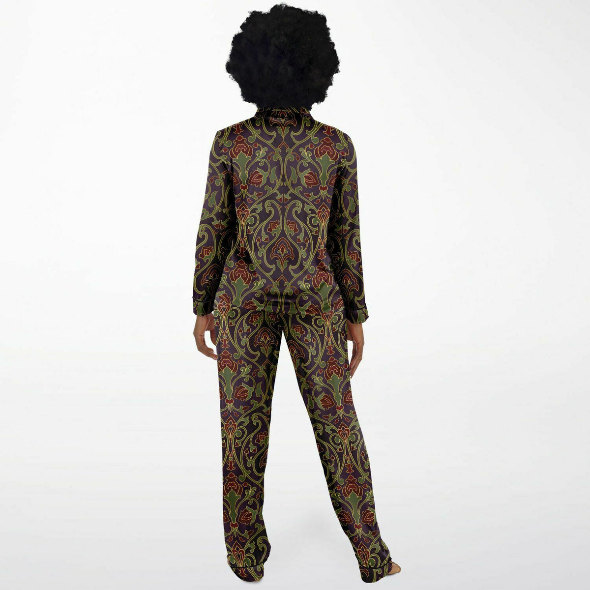 Art Deco Satin-Pyjama für Damen 