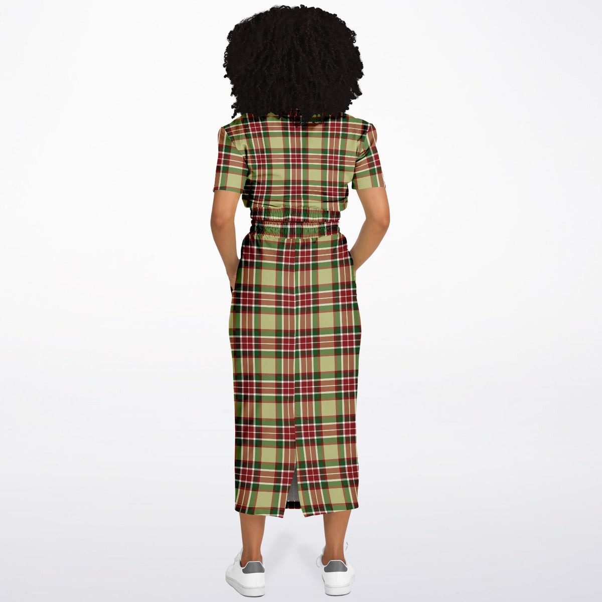 New plaid Skirt and Sweatshirt