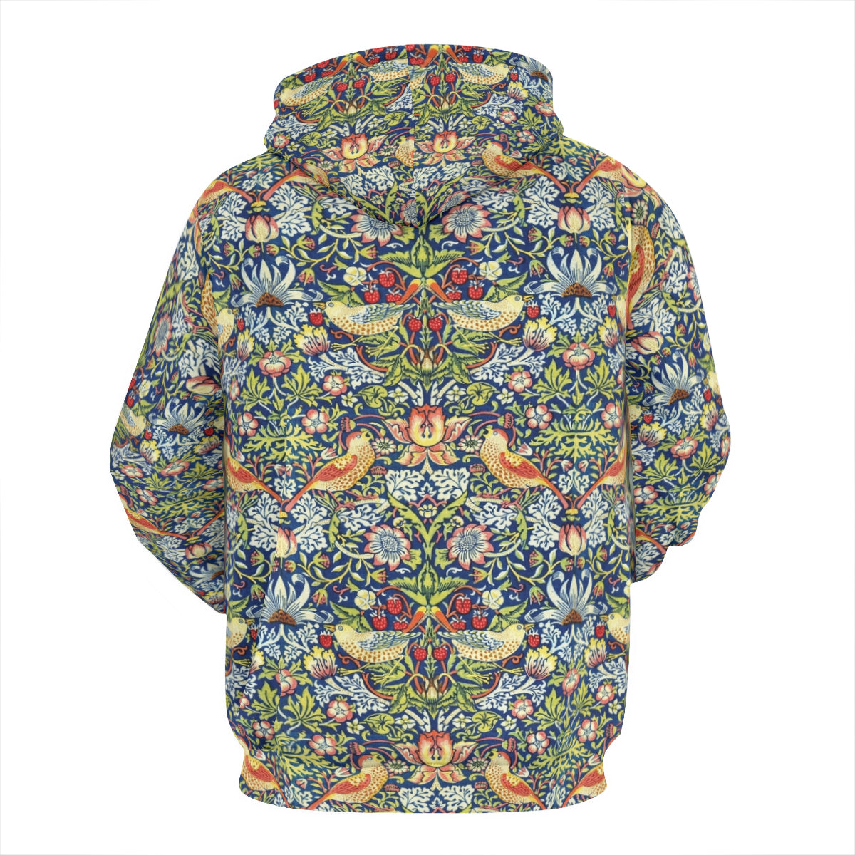 Art Nouveau Heavyweight Cotton Hoodie - William Morris 'The Strawberry Thieves'