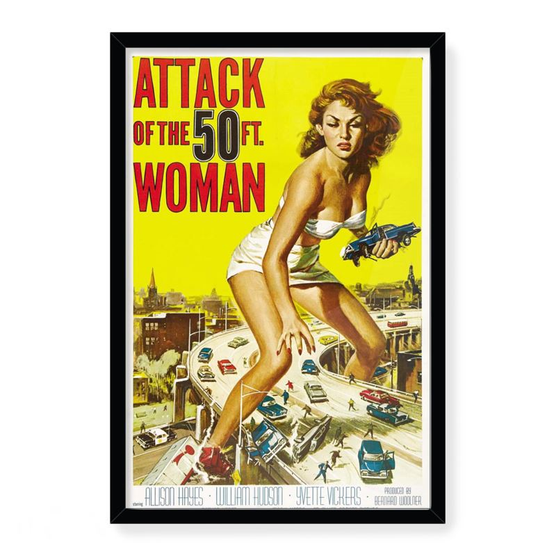 Art de film rétro Attaque de la femme de 50 pieds