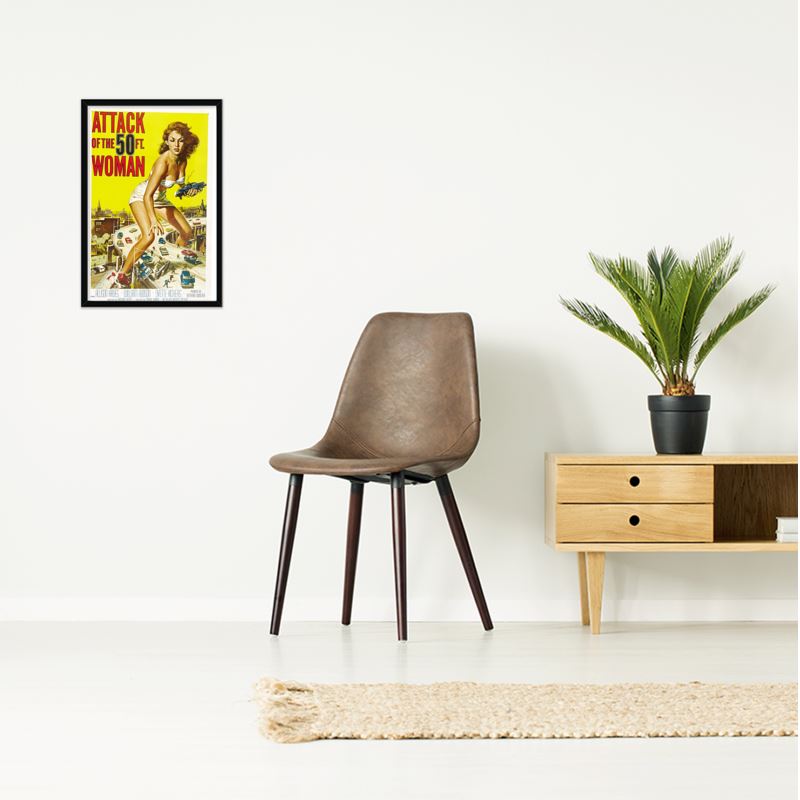 Art de film rétro Attaque de la femme de 50 pieds