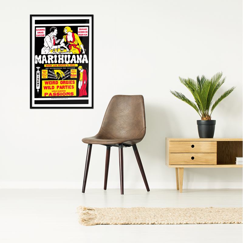 Vintage Anti-Marijuana Premium Impression artistique