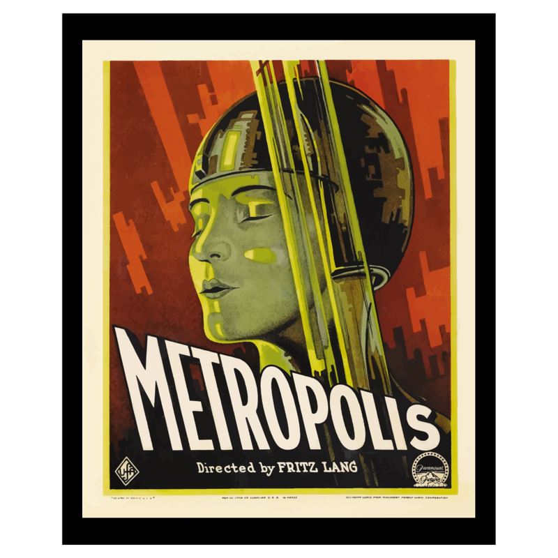 Affiche de film vintage &quot;Metropolis&quot; de qualité supérieure