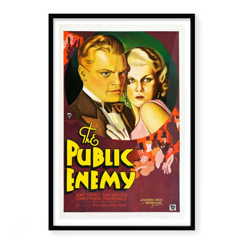 Film de gangster vintage &quot;Public Enemy&quot; 1931 Impression artistique