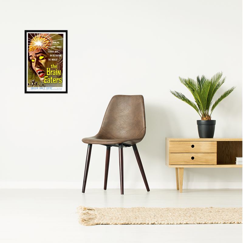 Vintage 'B' Movie Art Print - Brain Eaters