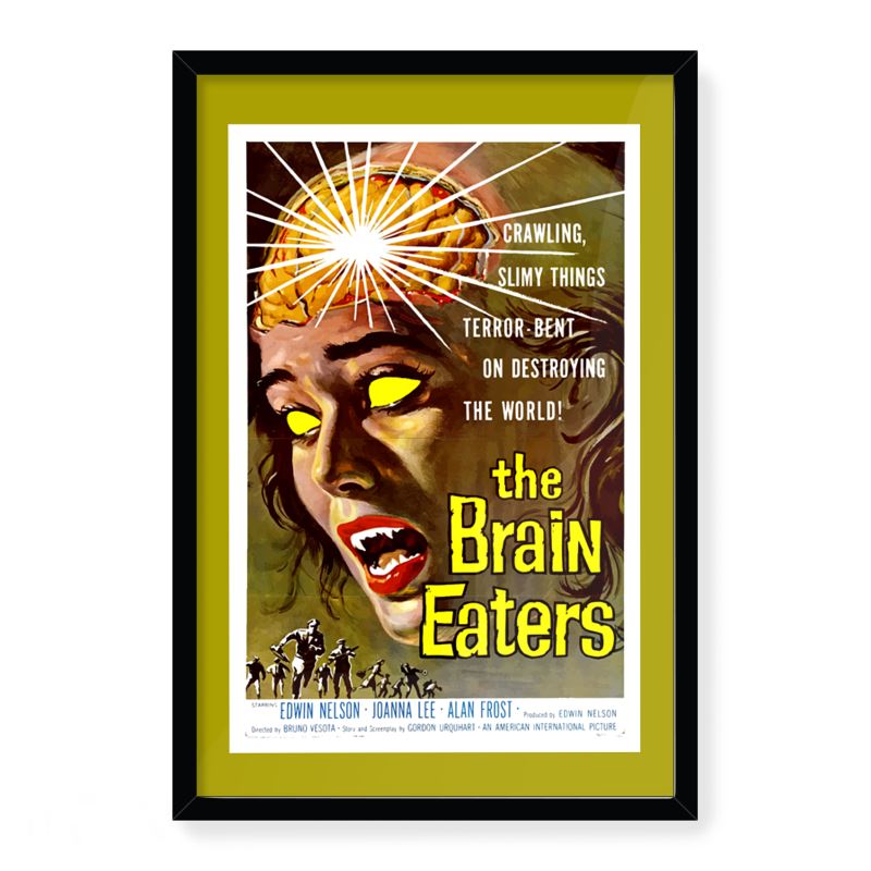 Vintage &#39;B&#39; Grade Movie Poster Art - Les mangeurs de cerveau