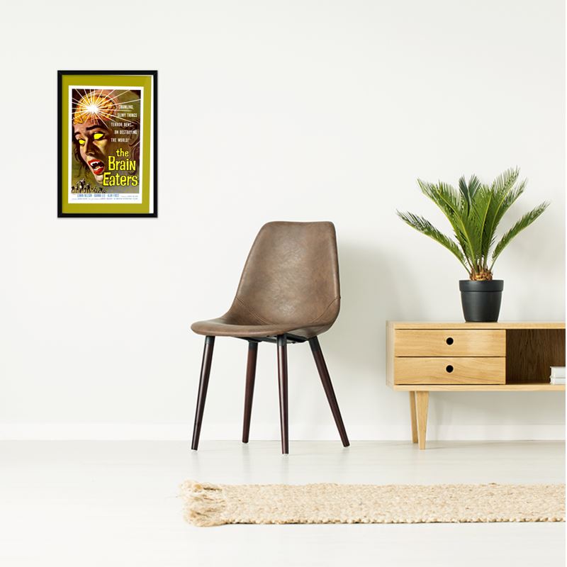 Vintage &#39;B&#39; Grade Movie Poster Art - Les mangeurs de cerveau