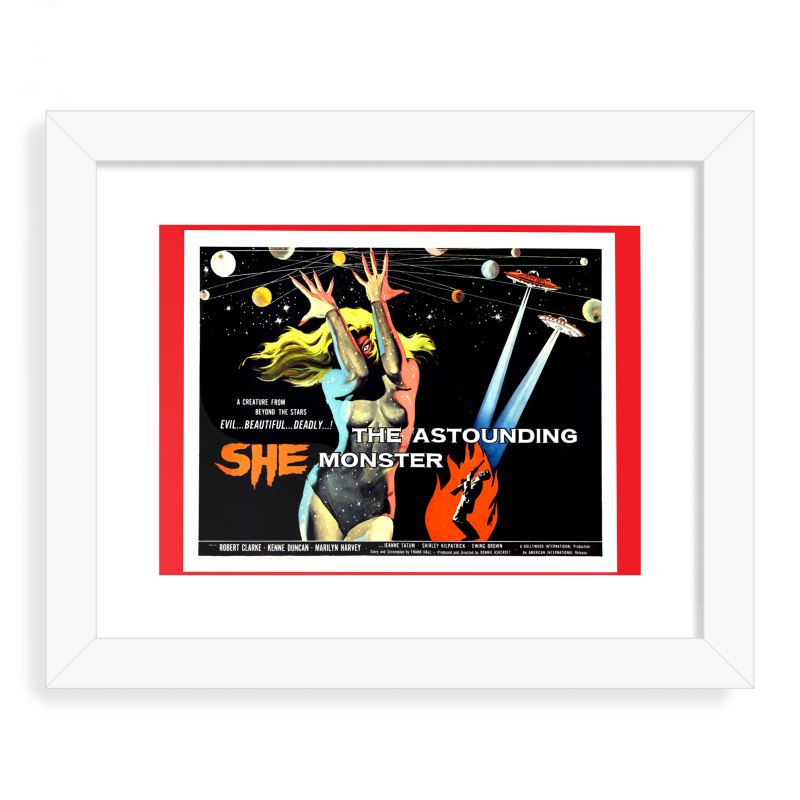Affiche de film Vintage &#39;B&#39; Premium Art Print - The Astounding She Monster
