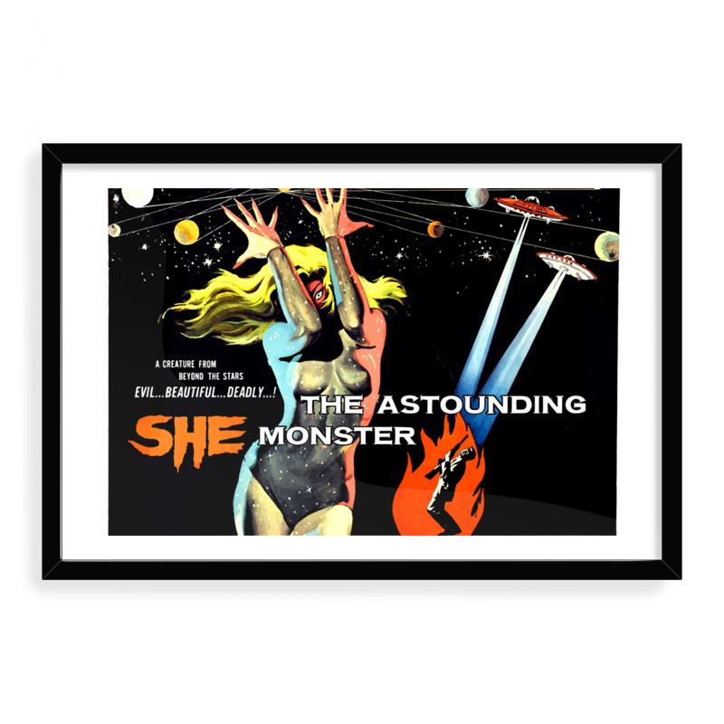 L&#39;étonnant film She Monster &#39;B&#39; Impression artistique